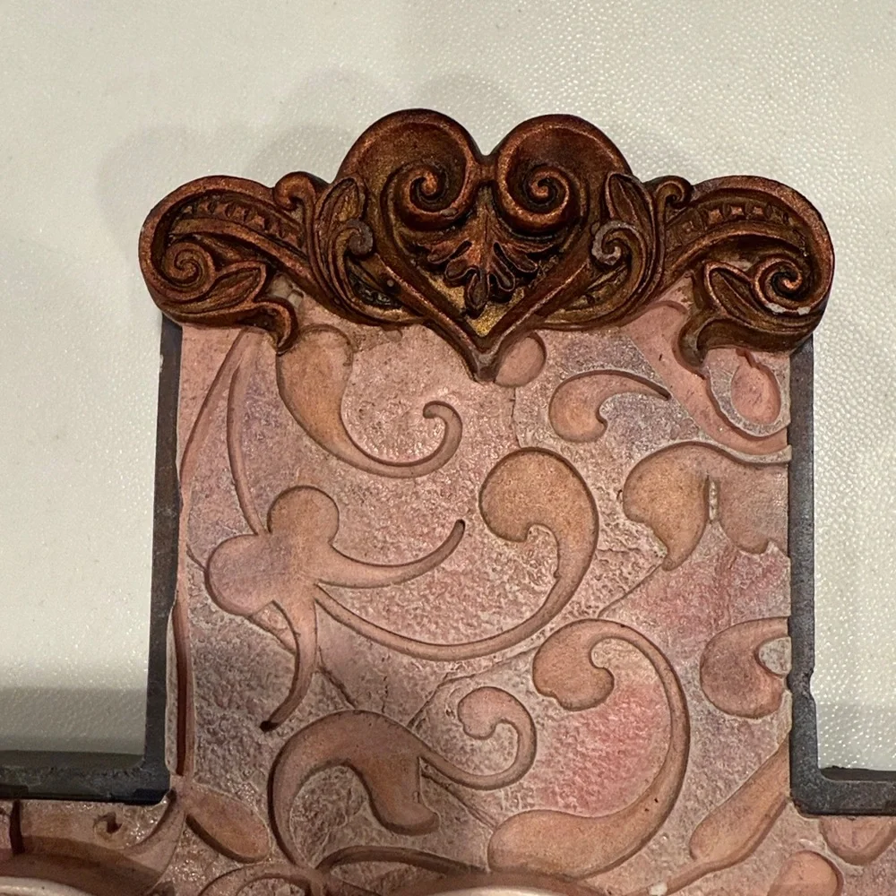 Decorative Brown and Pink Wall Cross